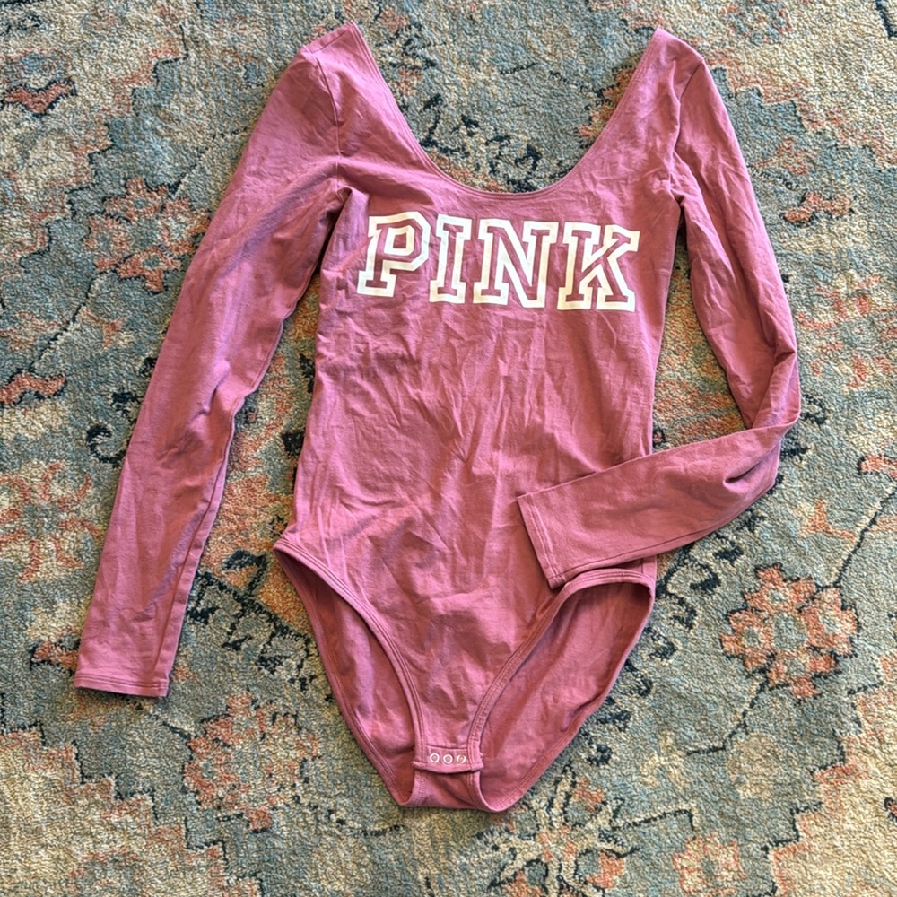 PINK Victoria's Secret Mauve Bodysuit